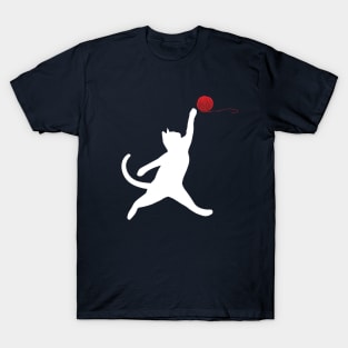 Cat Swatting at Ball of Yarn T-Shirt